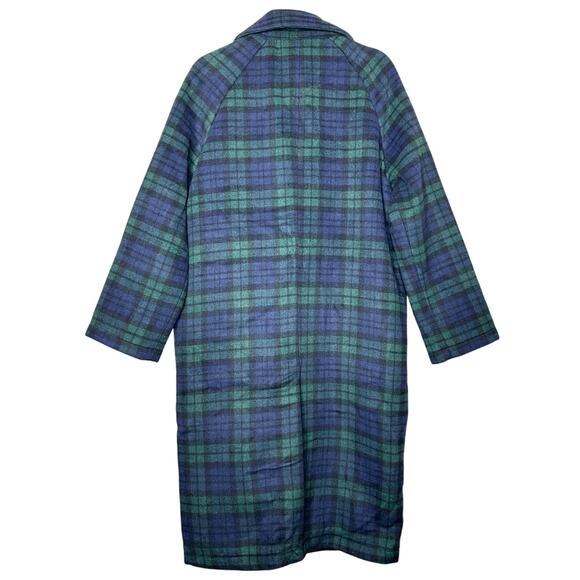 Anthropologie Avec Les Filled Long Plaid Trench Coat Old Money Sz Med. NWT $289 - Picture 7 of 9